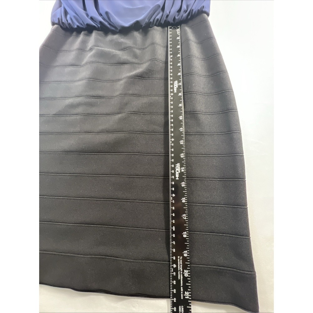 Joseph Ribkoff Navy Blue Black Sleeveless Bandage Skirt Dress Size 12 - Picture 7 of 13